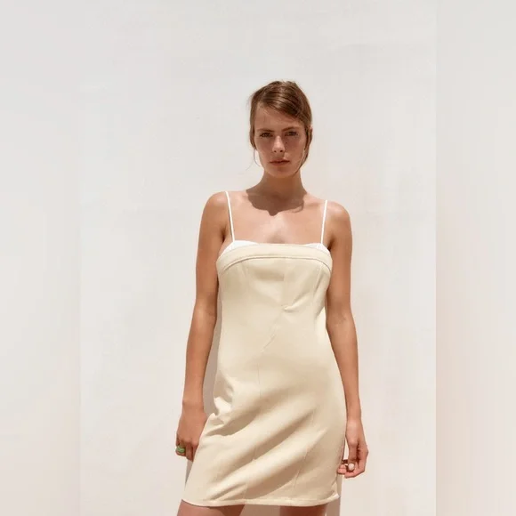 ZARA COMBINATION SHORT DRESS - Picture 3 of 9